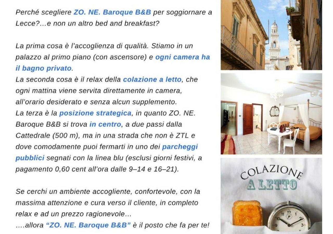 Bed & Breakfast Zo. Ne. Baroque Lecce